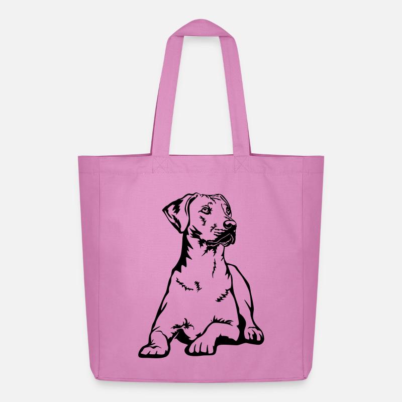 Rhodesian Ridgeback - Midweight Recycled Tote Bag by Stanley/Stella - pink