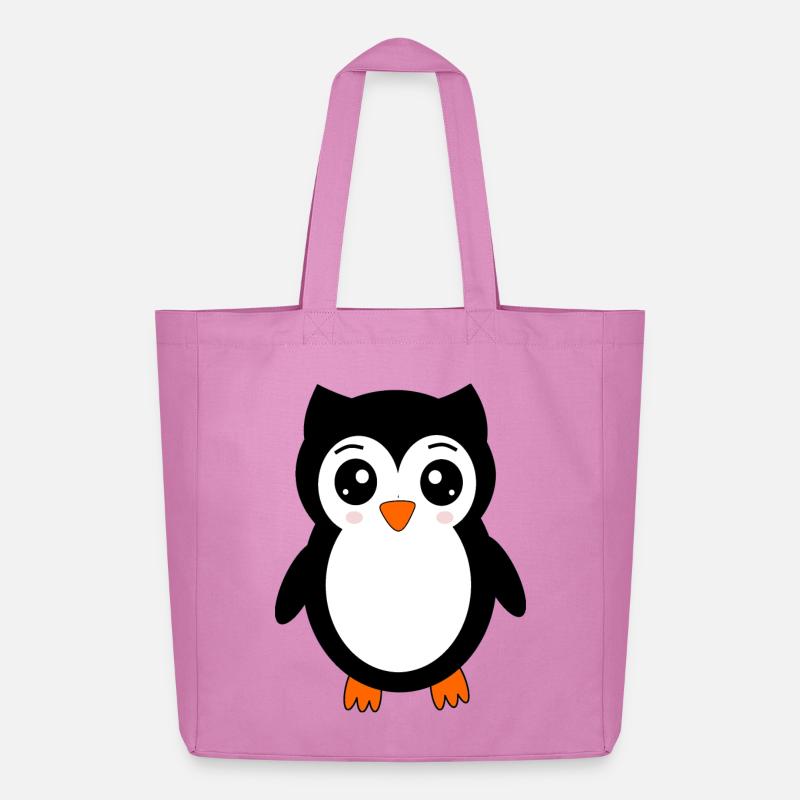 Eule schwarz Vogel Vögelchen Tiere Geschenk - Midweight recycelter Stoffbeutel von Stanley/Stella - Pink