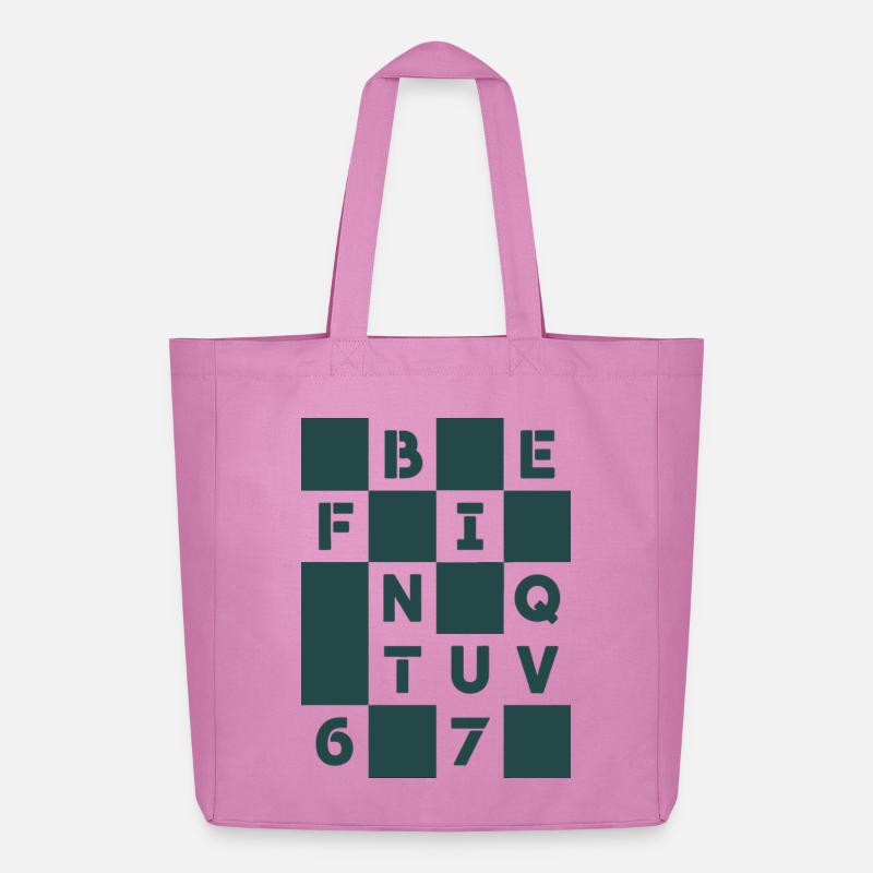 Chiffre-Gitterbuchstaben - Midweight recycelter Stoffbeutel von Stanley/Stella - Pink