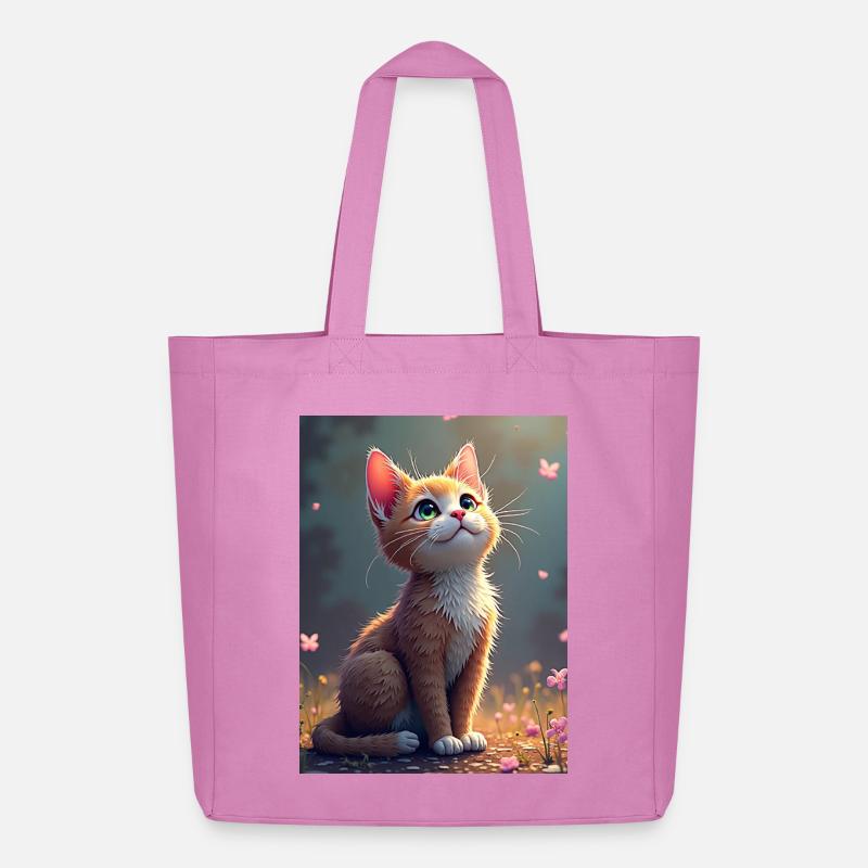 chaton_mignon - Midweight recycelter Stoffbeutel von Stanley/Stella - Pink