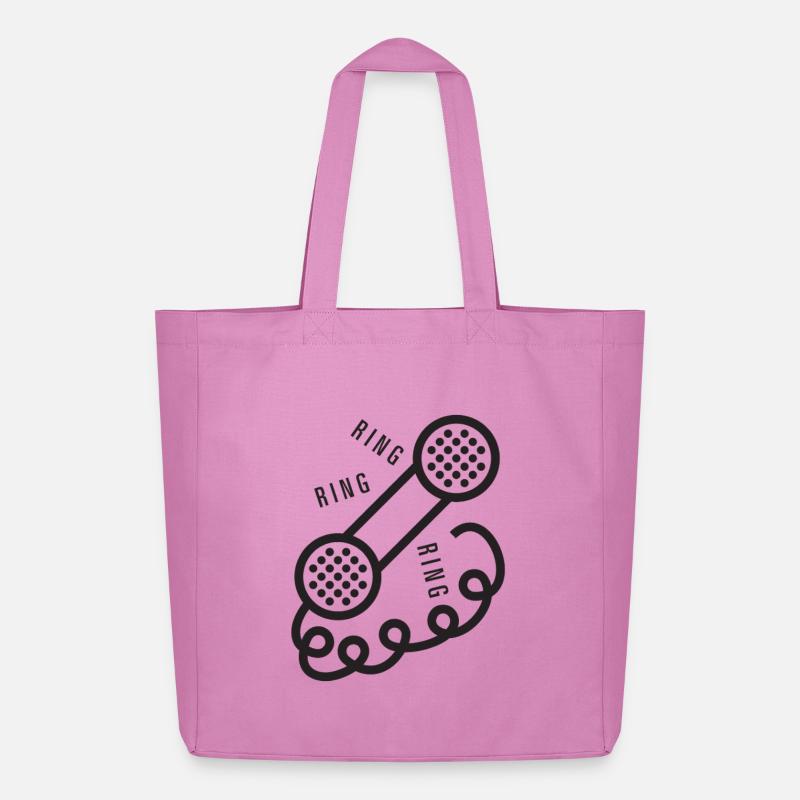 Ring Ring Ring - Midweight Recycled Tote Bag by Stanley/Stella - pink