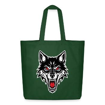 Alpha Wolf Maskottchen-Logo Sportkampfgeschenk - Midweight recycelter Stoffbeutel von Stanley/Stella - Flaschengrün - Vorne