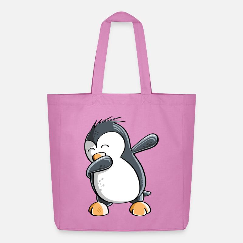 Dab Dance Pinguin - Dabbing - Fun Comic - Geschenk - Midweight recycelter Stoffbeutel von Stanley/Stella - Pink