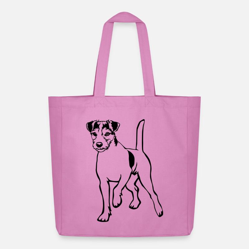 Parson Russell Terrier - Midweight recycelter Stoffbeutel von Stanley/Stella - Pink