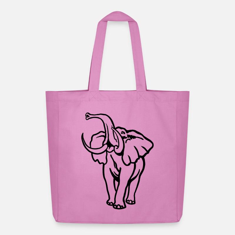 Afrika-Elefant I Bulle - Midweight recycelter Stoffbeutel von Stanley/Stella - Pink