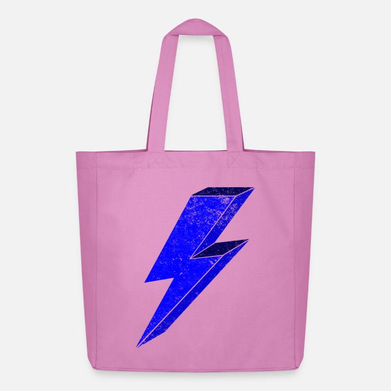 Blue lightning design for dynamism 3D - Midweight Recycled Tote Bag by Stanley/Stella - pink