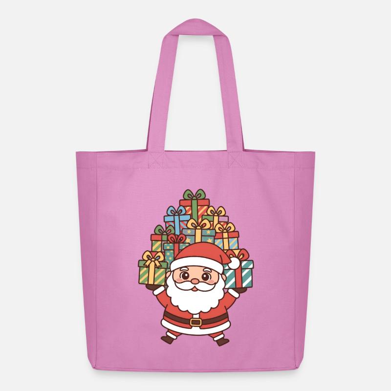 Weihnachtsmann Nikolaus - Midweight recycelter Stoffbeutel von Stanley/Stella - Pink