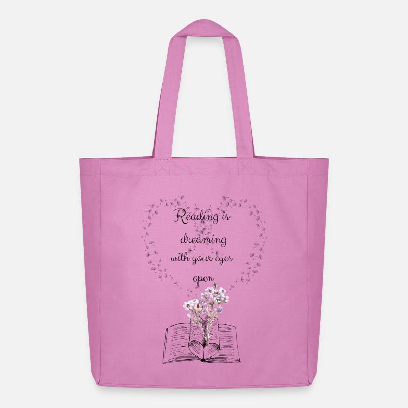 Reading is dreaming - Midweight recycelter Stoffbeutel von Stanley/Stella - Pink