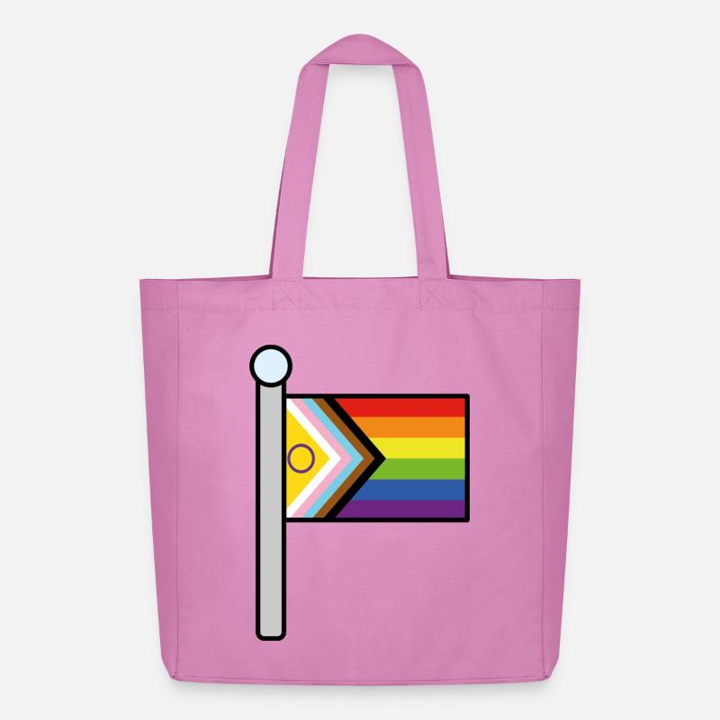 Inklusive Progress Pride Fahnenmast - Midweight recycelter Stoffbeutel von Stanley/Stella - Pink