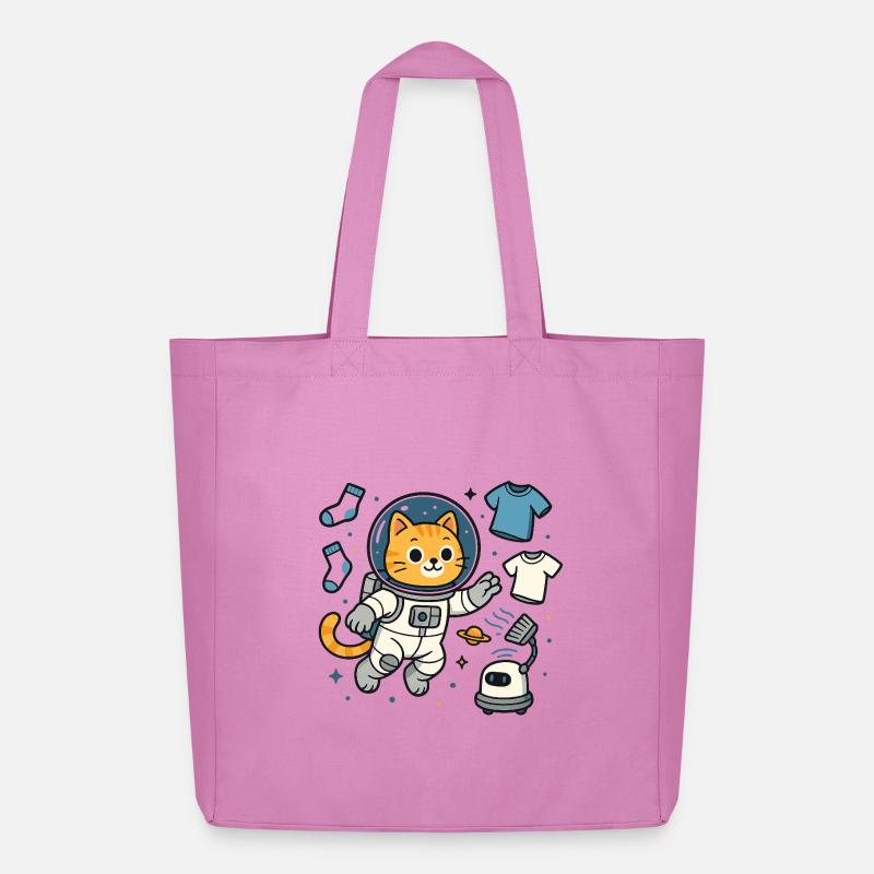 Space Cat Laundry – Kawaii Astronaut Shirt - Midweight recycelter Stoffbeutel von Stanley/Stella - Pink