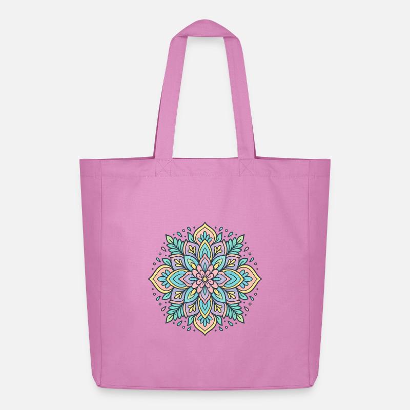 Mandala de fleurs - Tote bag Stanley/Stella Midweight recyclé - rose