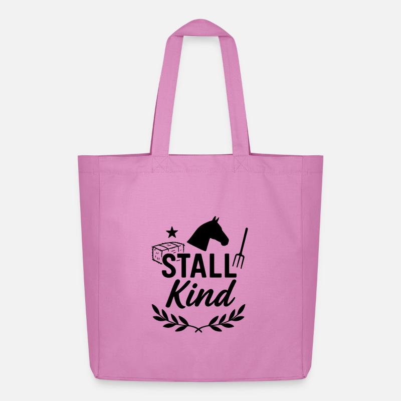 Stallkind, Pferd, lustig - Midweight recycelter Stoffbeutel von Stanley/Stella - Pink