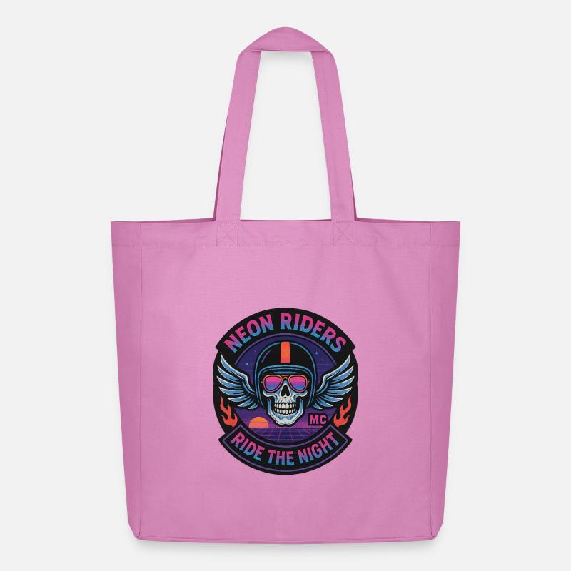 Neon Riders MC Skull - Midweight recycelter Stoffbeutel von Stanley/Stella - Pink