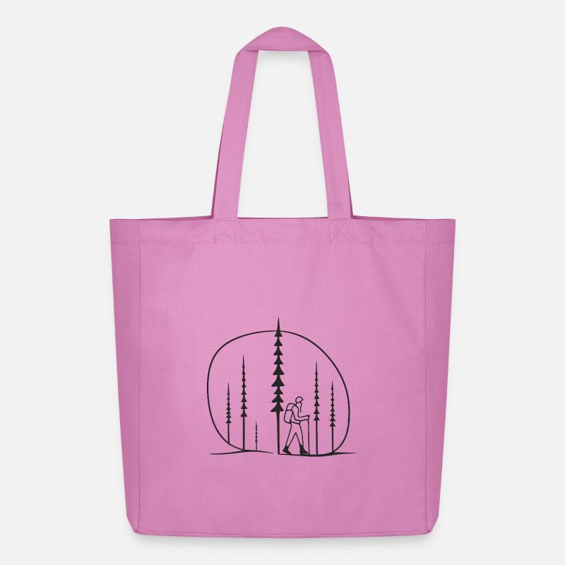 Waldwanderer Silhouette geschenkidee freunde  - Midweight recycelter Stoffbeutel von Stanley/Stella - Pink