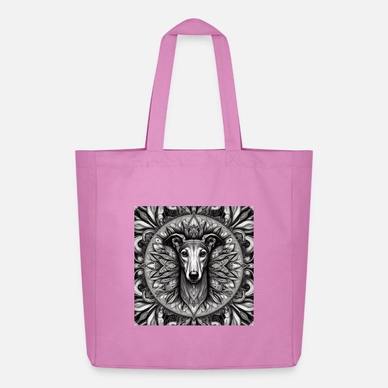 Windhund Mandala - Midweight recycelter Stoffbeutel von Stanley/Stella - Pink