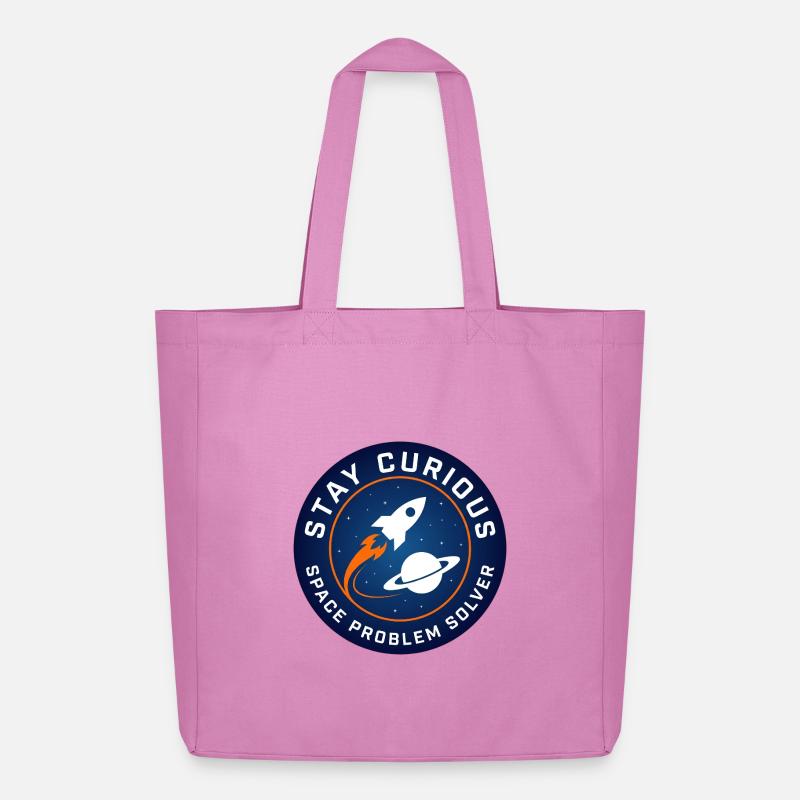 Bleib Neugierig: Raumabenteuer - Midweight recycelter Stoffbeutel von Stanley/Stella - Pink