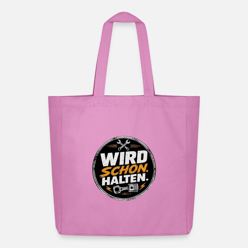 Wird Schon Halten Mechaniker - Midweight recycelter Stoffbeutel von Stanley/Stella - Pink