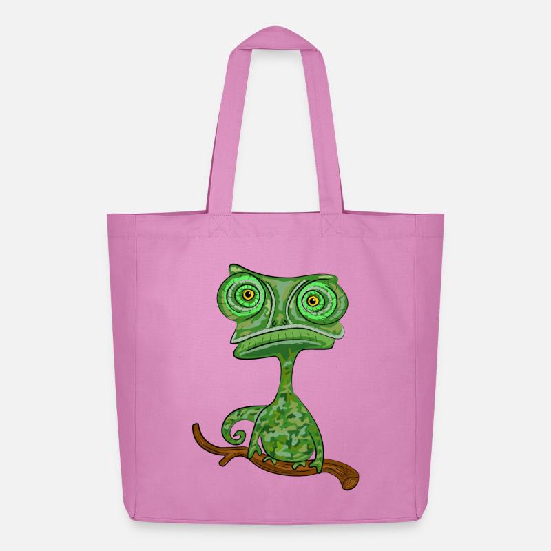 chamaeleon tier exotisch - Midweight recycelter Stoffbeutel von Stanley/Stella - Pink