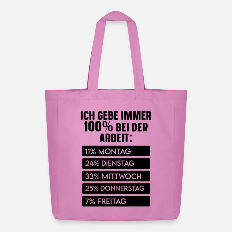 Schwarzes Quadrat Minimal - Midweight recycelter Stoffbeutel von Stanley/Stella - Pink