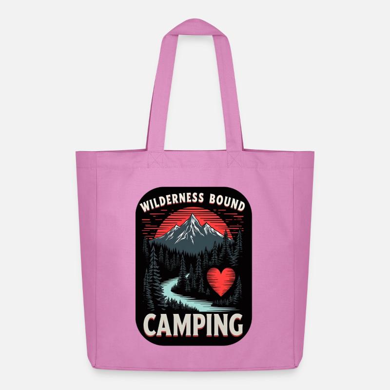Wilderness Bound Camping Herz - Midweight recycelter Stoffbeutel von Stanley/Stella - Pink