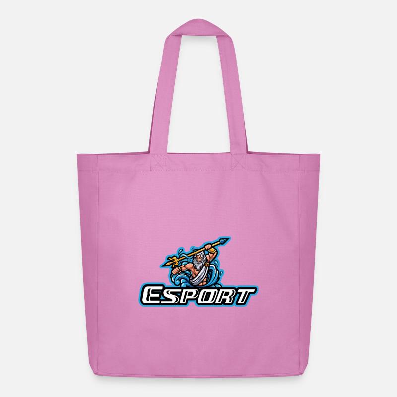 E-Sport-Helden Poseidon und Dreizack - Midweight recycelter Stoffbeutel von Stanley/Stella - Pink