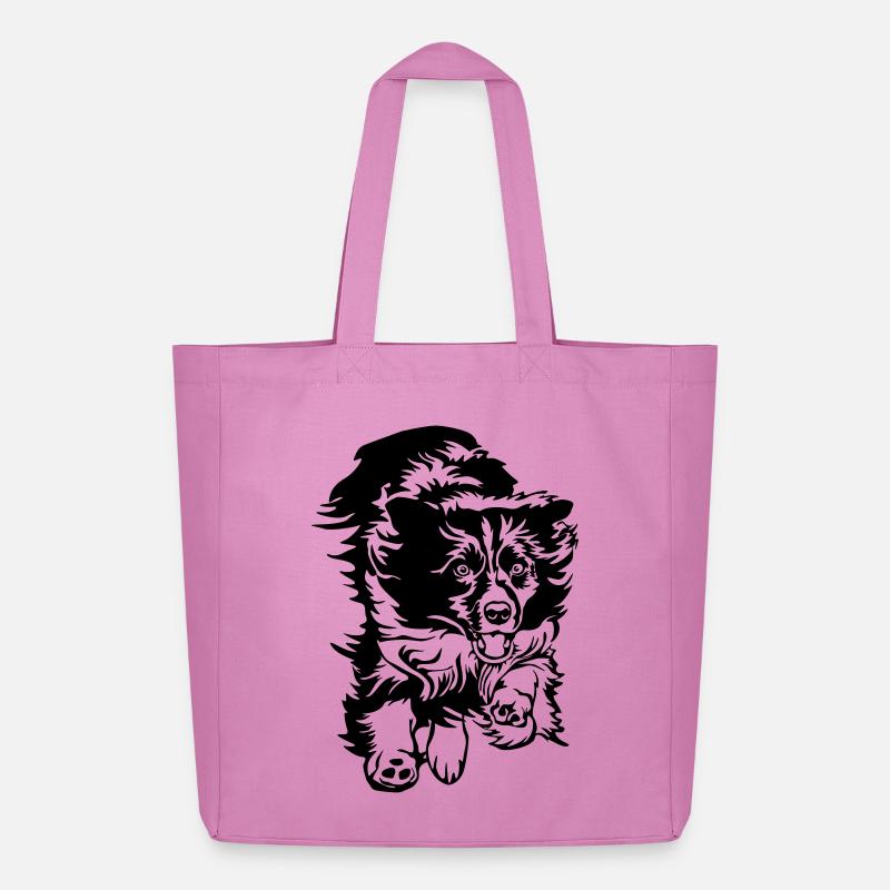 Border Collie - Midweight recycelter Stoffbeutel von Stanley/Stella - Pink