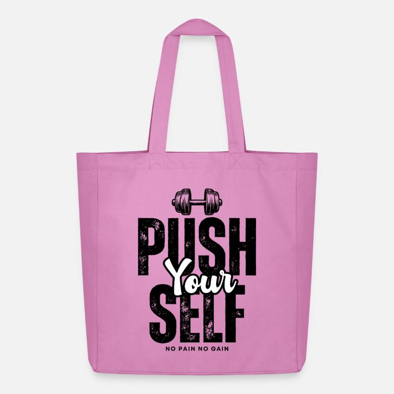 Push_yourself - Midweight recycelter Stoffbeutel von Stanley/Stella - Pink