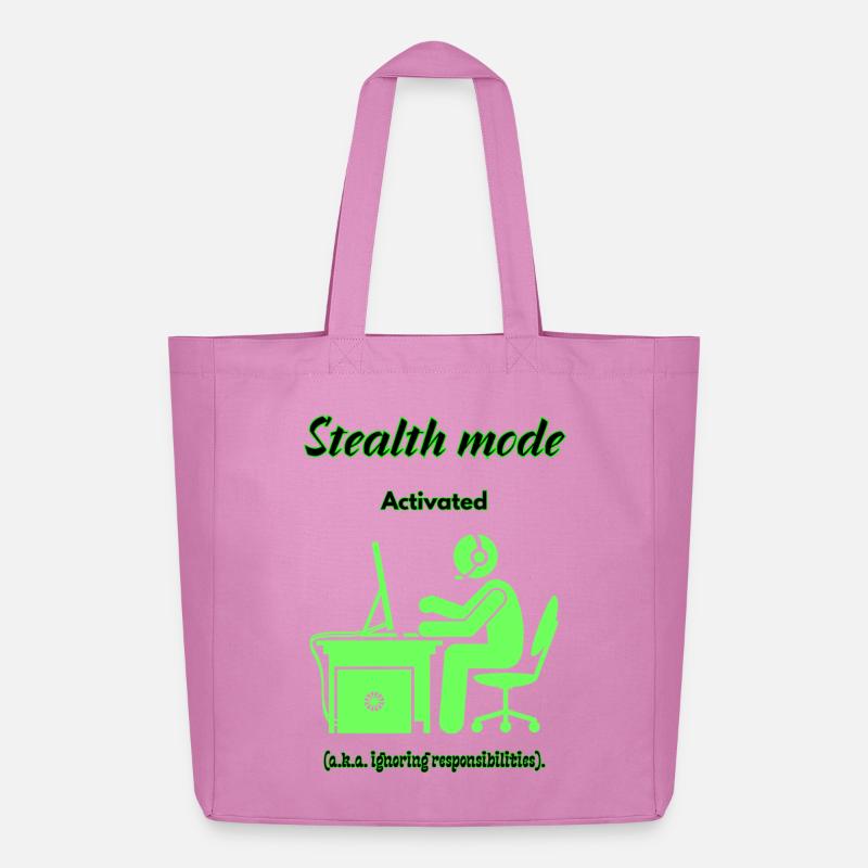 Stealth Mode Active - Midweight Recycled Tote Bag by Stanley/Stella - pink