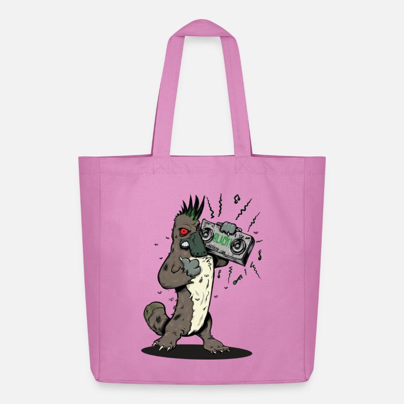 Schnabeltier mit Boombox - Midweight recycelter Stoffbeutel von Stanley/Stella - Pink