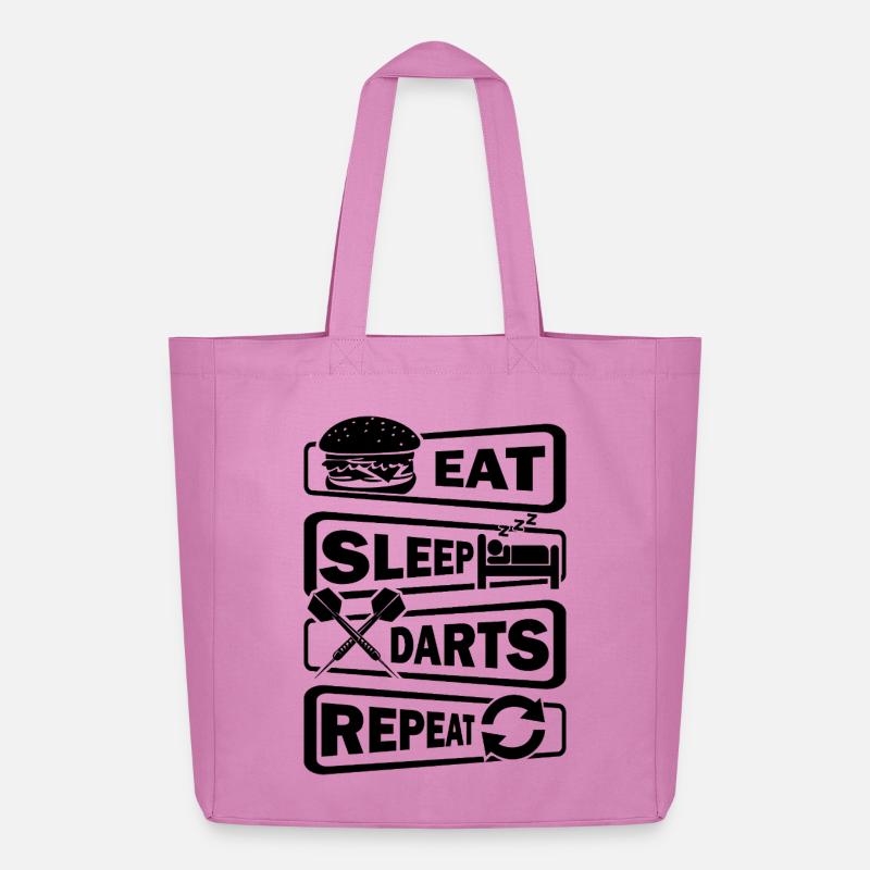 Dart,Darts,Eat Sleep Darts Repeat - Midweight recycelter Stoffbeutel von Stanley/Stella - Pink