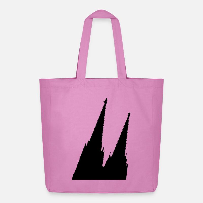 Schräger Kölner Dom in Köln - Midweight recycelter Stoffbeutel von Stanley/Stella - Pink