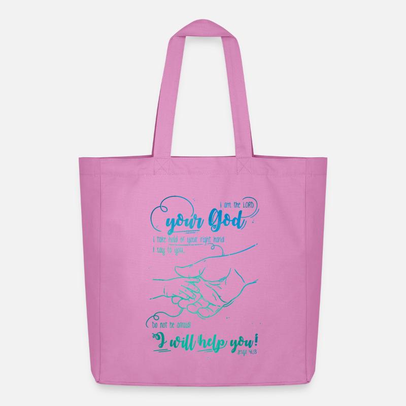 Jesaja Bibelvers Ich helfe dir - Midweight recycelter Stoffbeutel von Stanley/Stella - Pink