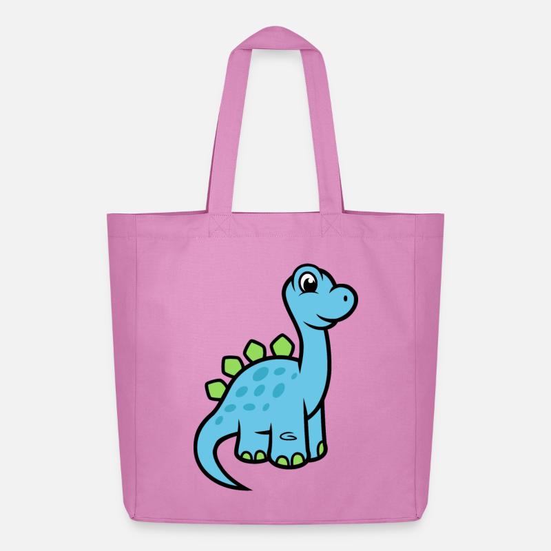 Dinosaurier - Midweight recycelter Stoffbeutel von Stanley/Stella - Pink