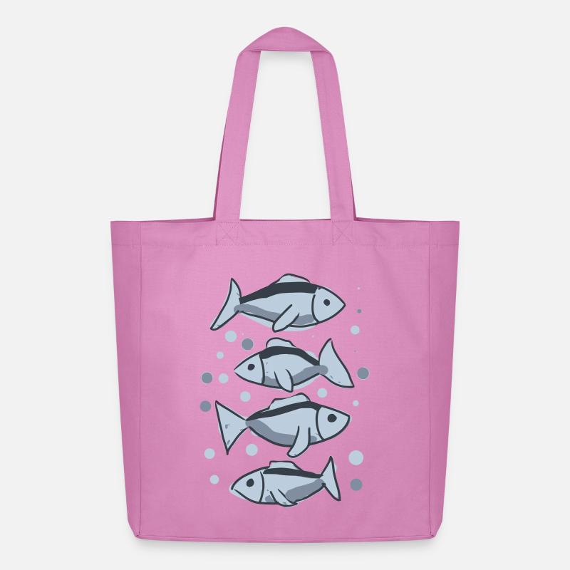 Fische - Midweight recycelter Stoffbeutel von Stanley/Stella - Pink