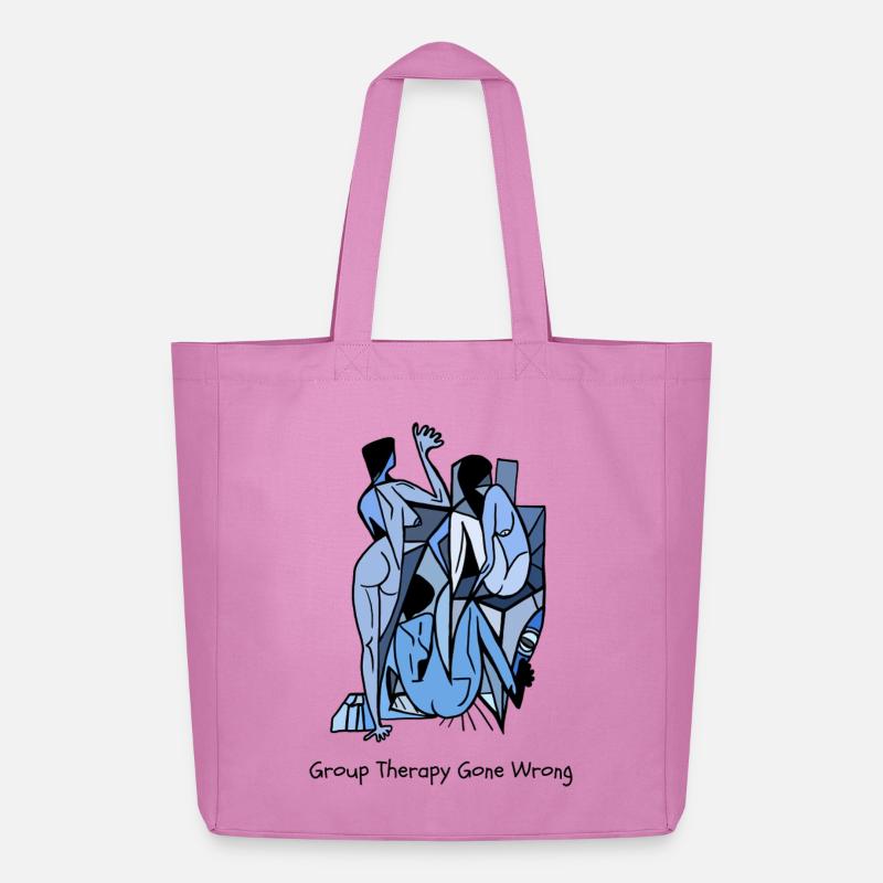 Group Therapy Gone Wrong - Midweight Recycled Tote Bag by Stanley/Stella - pink