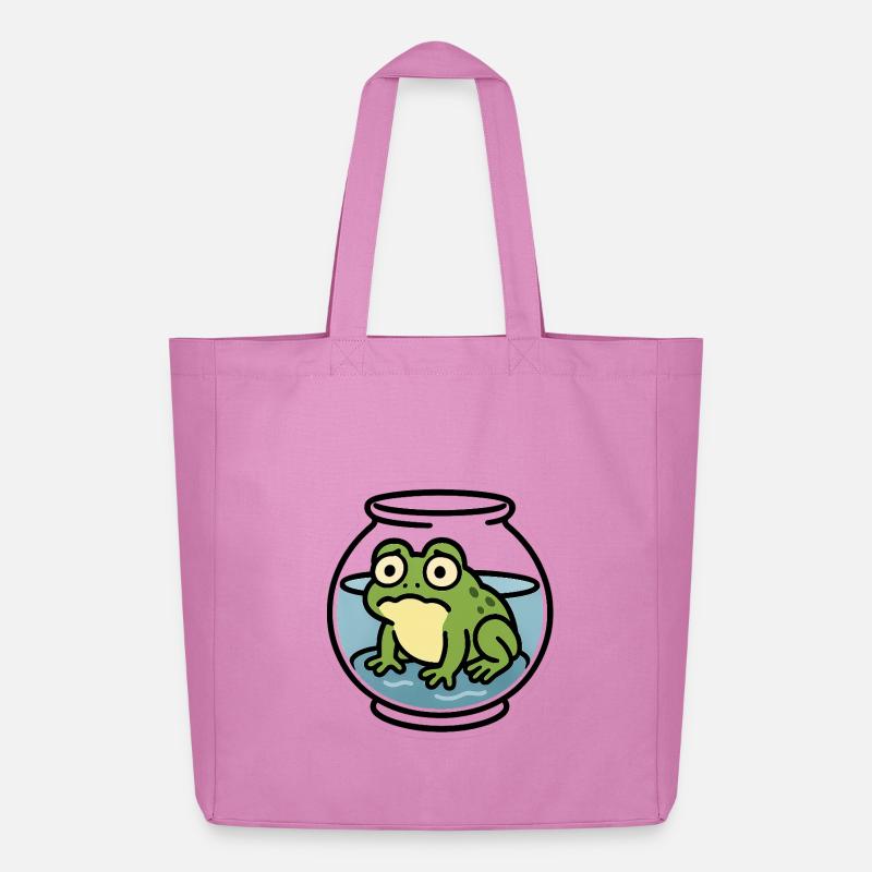 Grenouille dans un bol - Tote bag Stanley/Stella Midweight recyclé - rose