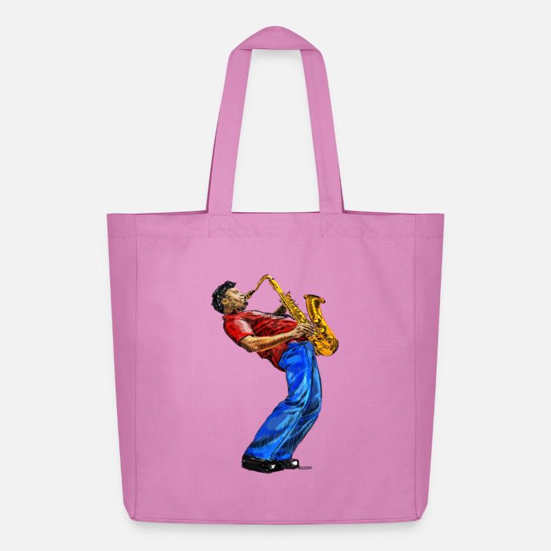 Saksofonist - Midweight Recycled Tote Bag by Stanley/Stella - pink