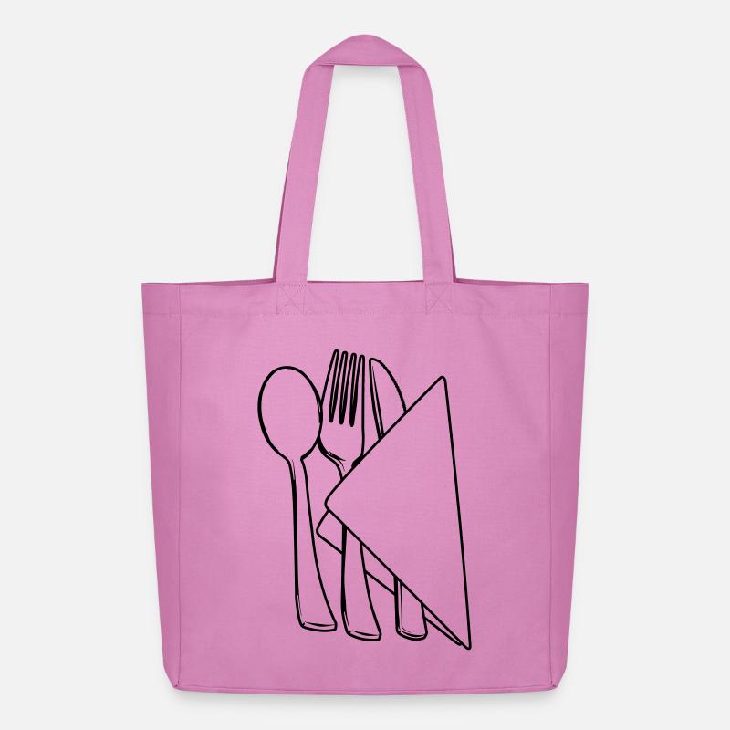 Couverts dans la serviette - Tote bag Stanley/Stella Midweight recyclé - rose