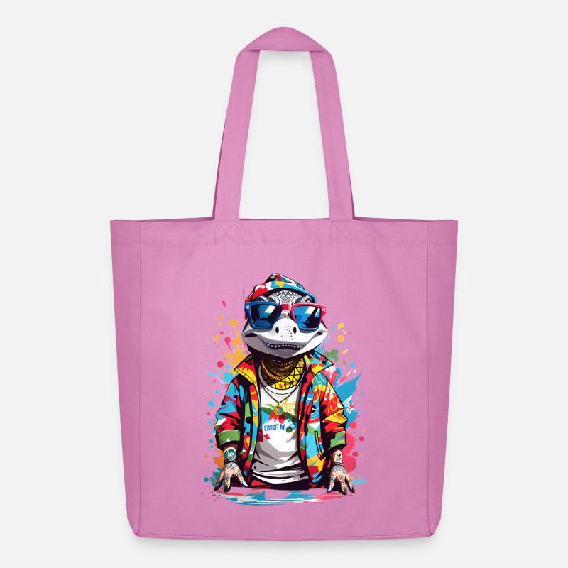 Coole Krokodil - Midweight recycelter Stoffbeutel von Stanley/Stella - Pink