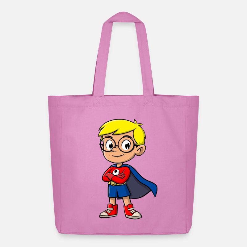 Kleiner Superheld mit Brille - Midweight recycelter Stoffbeutel von Stanley/Stella - Pink
