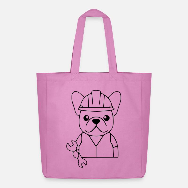 Frenchie Mechaniker Werkzeug - Midweight recycelter Stoffbeutel von Stanley/Stella - Pink