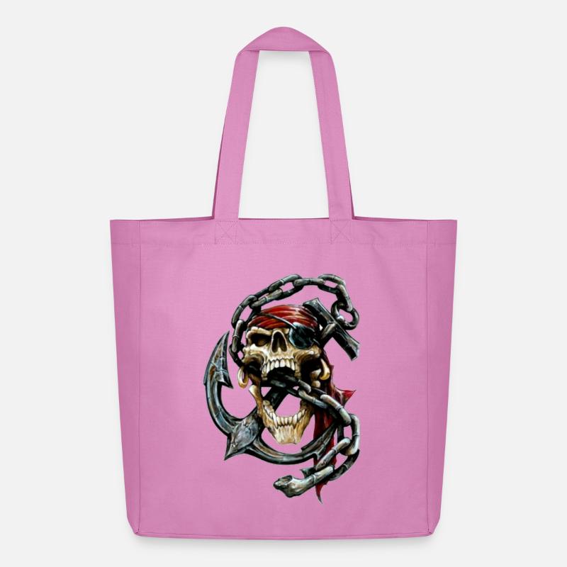 Skull Seefahrt - Midweight recycelter Stoffbeutel von Stanley/Stella - Pink