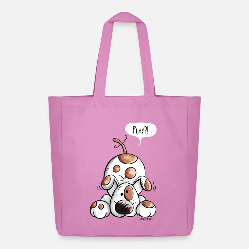Happy Hundchen - Midweight recycelter Stoffbeutel von Stanley/Stella - Pink