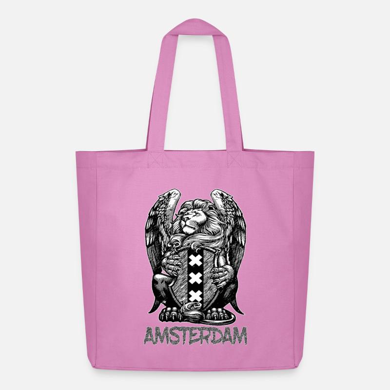 Löwe Amsterdam - Midweight recycelter Stoffbeutel von Stanley/Stella - Pink