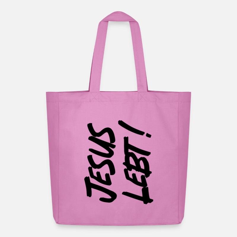 JESUS LEBT - Midweight recycelter Stoffbeutel von Stanley/Stella - Pink