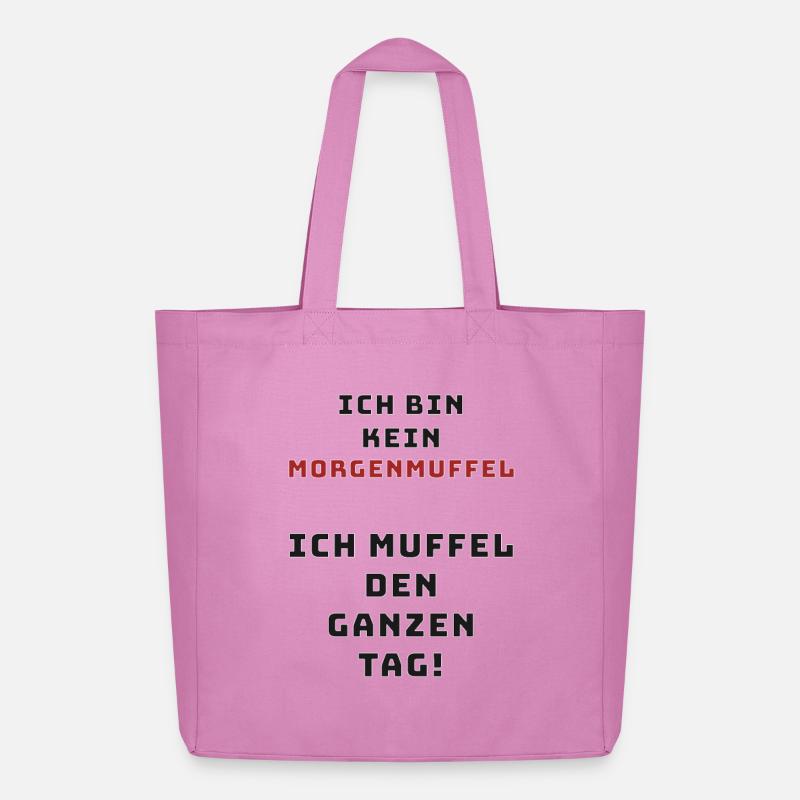 Morgentypisch Spruch, Morgenmuffel - Midweight recycelter Stoffbeutel von Stanley/Stella - Pink
