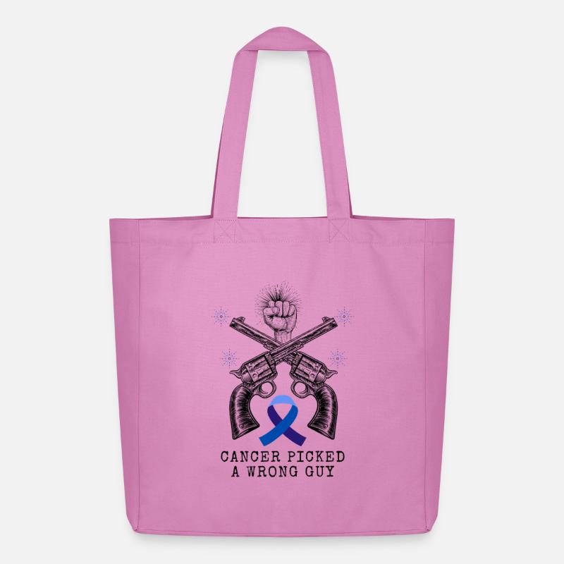 Cancer_picked_a_wrong_guy_Tshirt - Midweight recycelter Stoffbeutel von Stanley/Stella - Pink