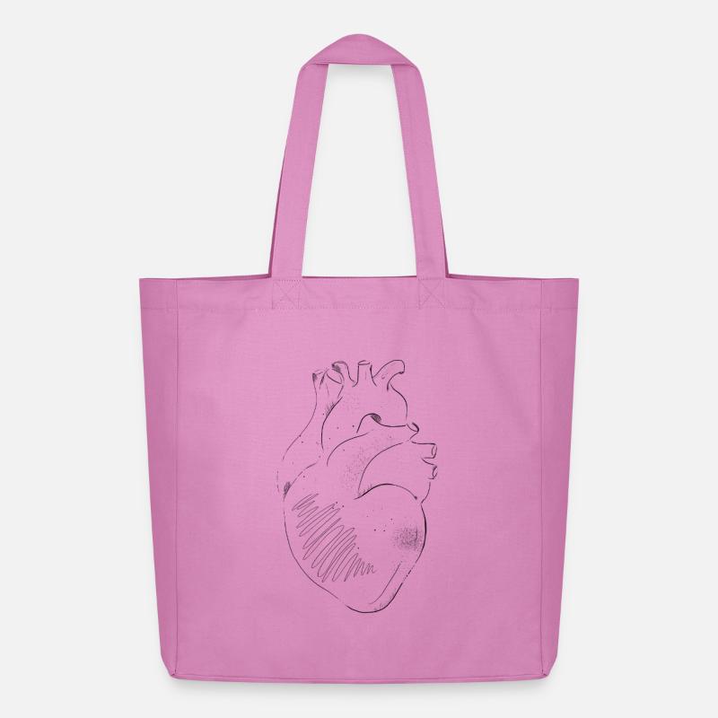 Anatomie Herz - Midweight recycelter Stoffbeutel von Stanley/Stella - Pink