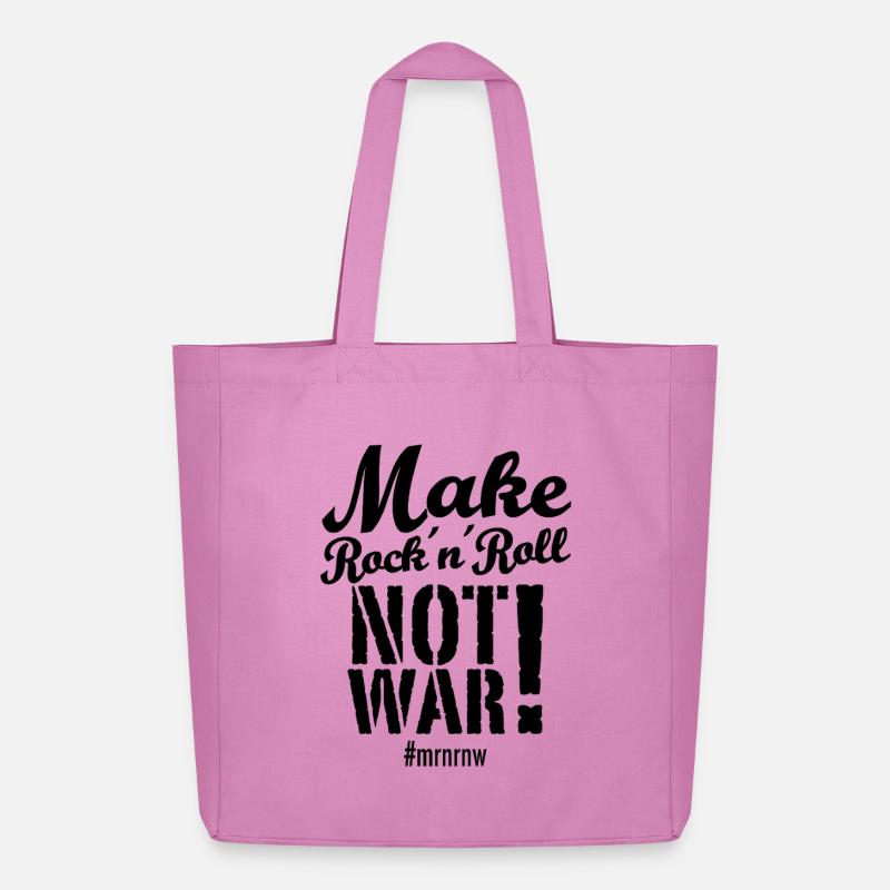 Make Rock´n´Roll Not War 2025-Version - Midweight recycelter Stoffbeutel von Stanley/Stella - Pink