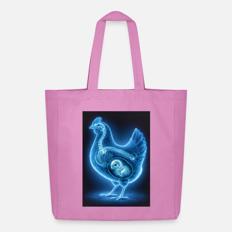 Neon-Poulet-Fetalkunst - Midweight recycelter Stoffbeutel von Stanley/Stella - Pink